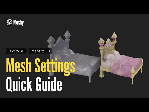How to Optimize the Mesh with just a Few Clicks | Meshy Tutorial