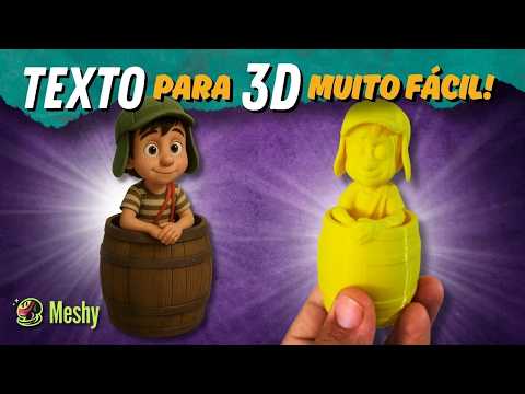 Como Criar Modelos 3D a partir de Texto com IA (Testei na Prática!) Meshy-5 Tutorial