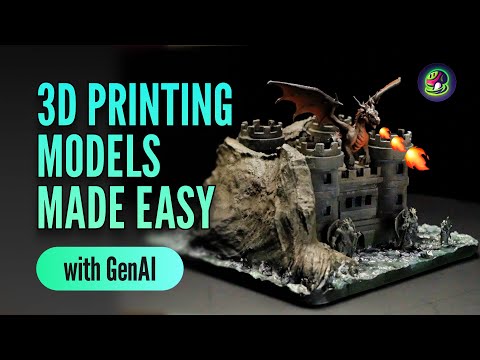 3D Printing Made Easy: Create a Dragon Castle with AI