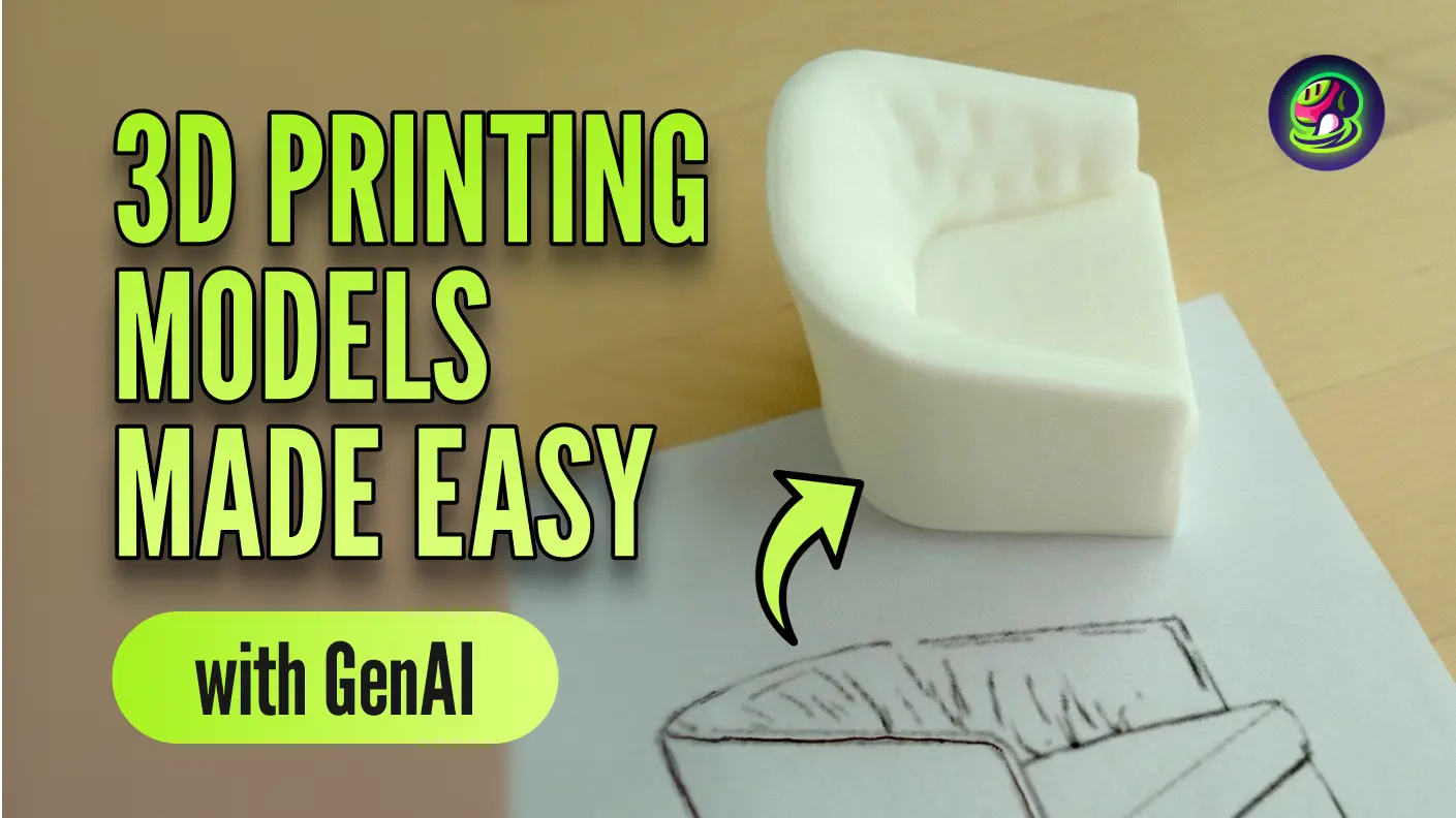 Instantly from 2D Sketch to 3D Model: Effortless 3D Printing Design with AI